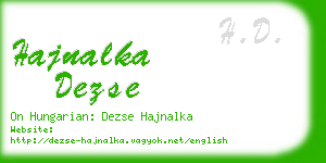 hajnalka dezse business card